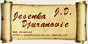 Jesenka Đuranović vizit kartica